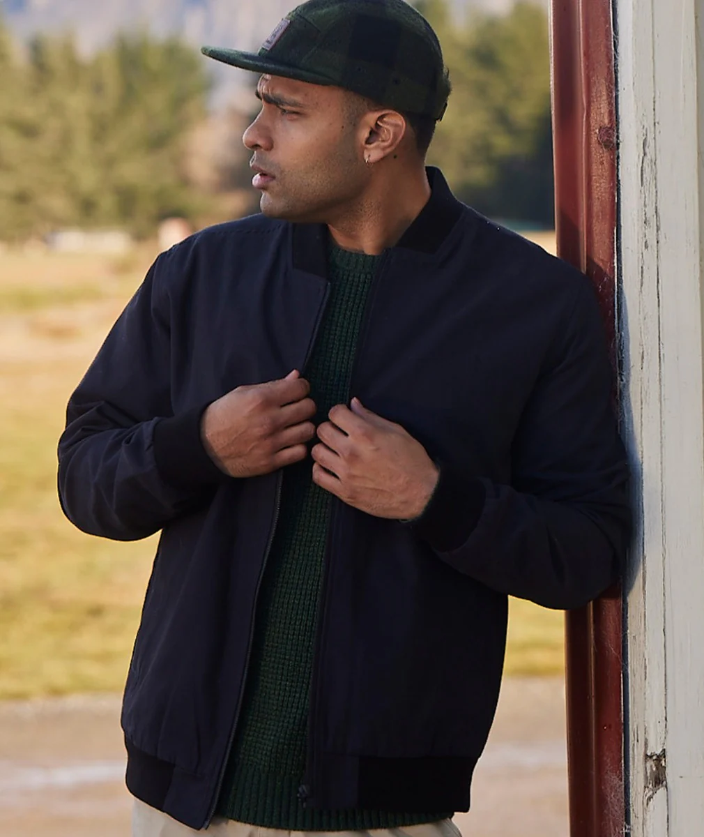 Men's Bevan Canvas Bomber Jacket - Image 2