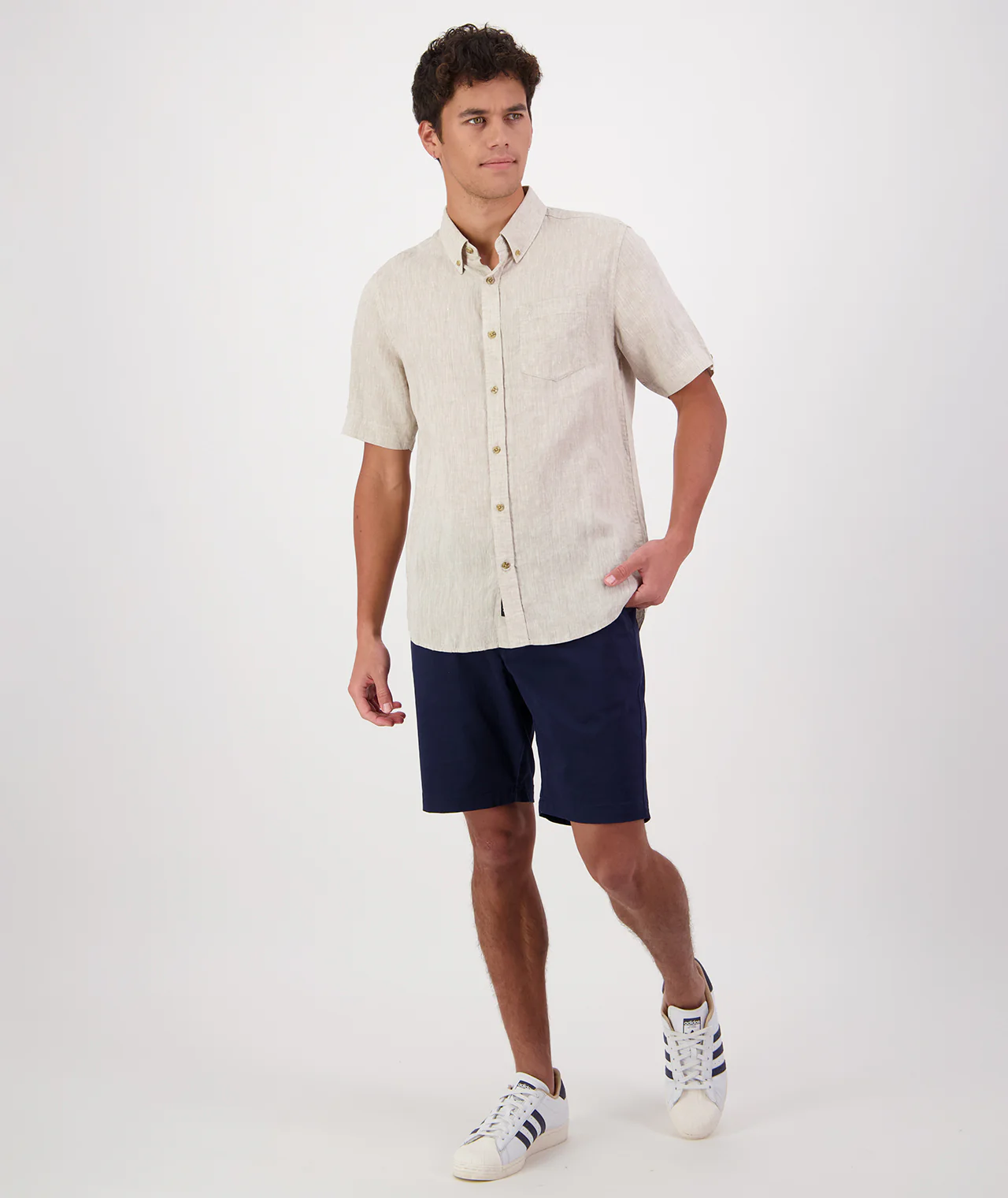 Men's Humber Linen Short Sleeve Shirt - Image 3
