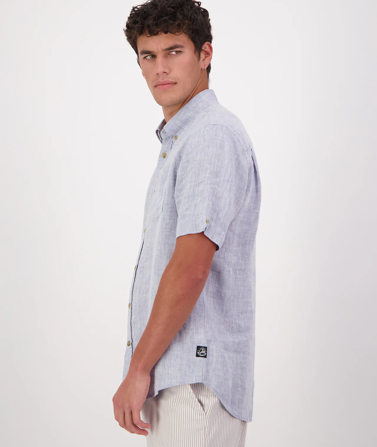 Men's Humber Linen Short Sleeve Shirt - Image 2