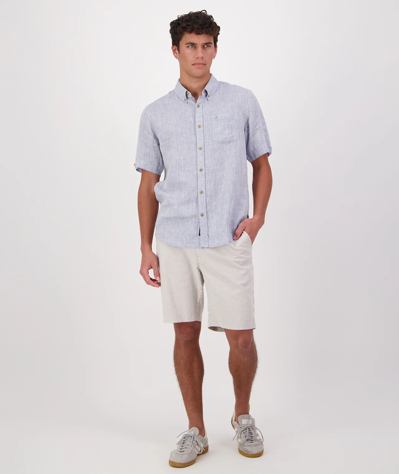 Men's Humber Linen Short Sleeve Shirt - Image 4