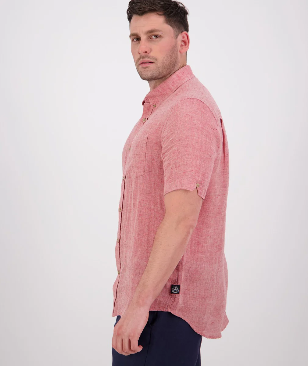 Men's Humber Linen Short Sleeve Shirt - Image 2