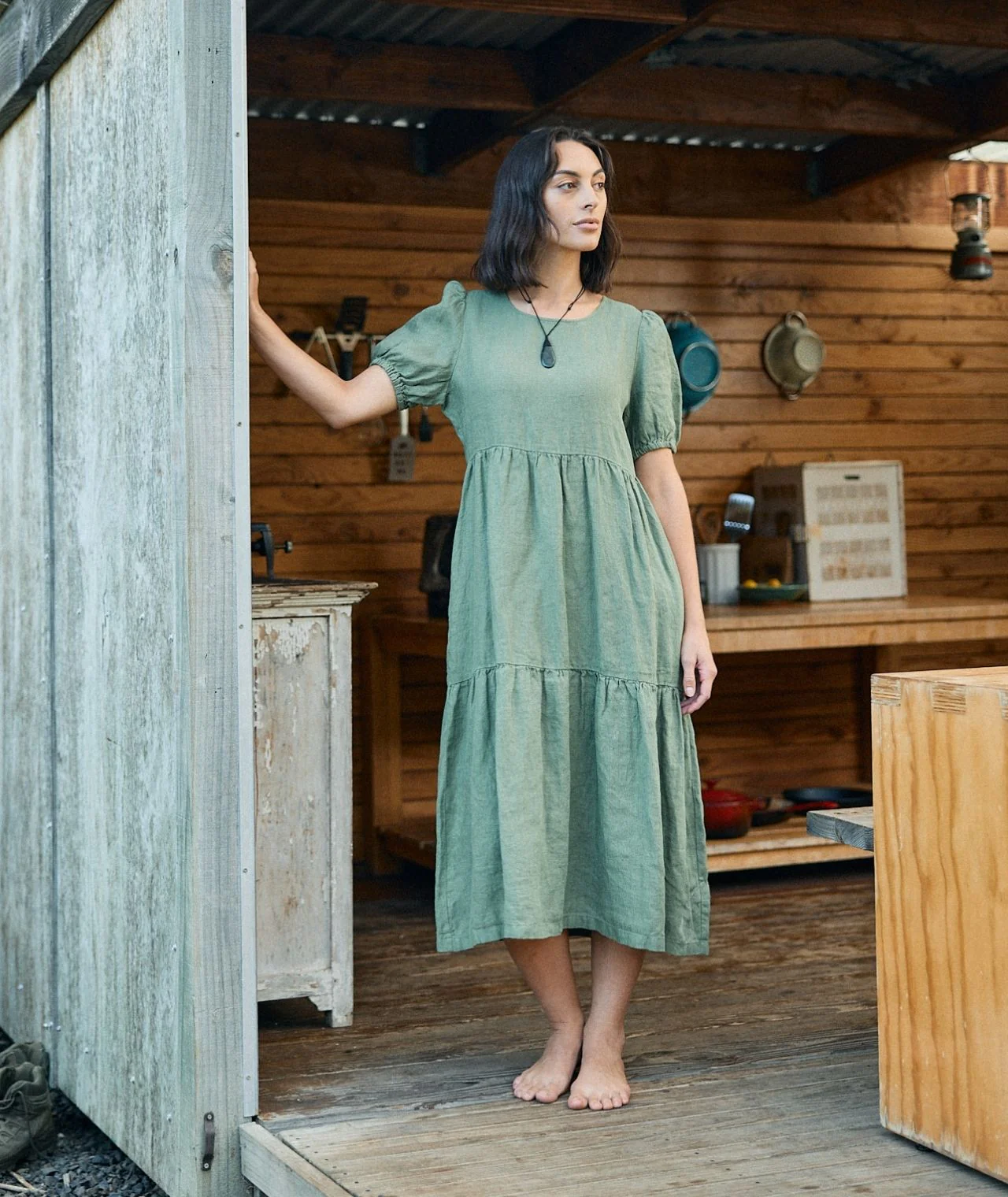 Women's Alma Gathered Dress - Image 2