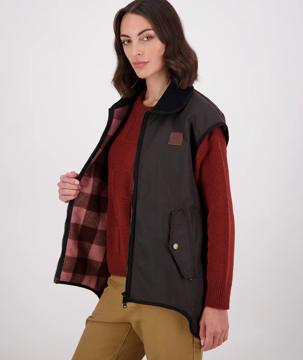 Women's Foxton Oilskin Vest - Image 5